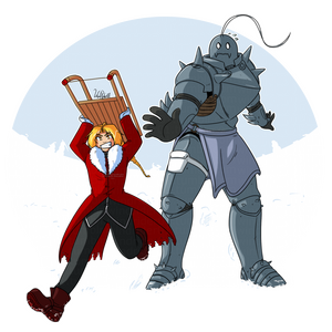 Full body with shadows, multiple people, and simple background